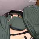 Green Car Seat Covers Front Seats Full Coverage Universal Fit Luxury Leather, Anti-Slip,Waterproof, Built-in Lumbar Support, Fits Most Cars/SUVs/Trucks, Front & Rear Seat Protection
