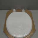 Bemis 400TTA Economy Durable Wood Toilet Seat, Made in USA, Round, White