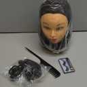 Mannequin Head Human Hair 80% Human Hair Mannequin Head Hair Styling Cosmetology Manikin Head Doll Head for Hairdresser with Clamp Holder