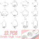 Bud Vases Set of 12, Clear Glass Bud Vase in Bulk, Small Vases for Centerpiece Mini Modern Flower Vase Transparent, Wedding Party Table Home Decor