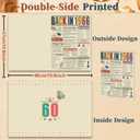 3 x Asmallgf Happy 60th Birthday Card Gifts for Women Men Her Him, 10.6 x 7.9 Inch