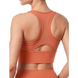 Yvette Mesh Desin Sports Bras for Women Wide Sides Racerback V Neck Yoga Bras Tank Top XL
