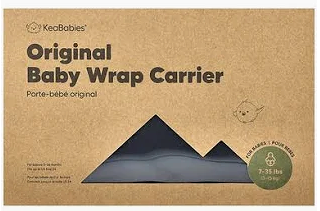KeaBabies Baby Wrap Carrier  All in 1 Original Baby Carrier Newborn to Toddler Sling, Easy to Wear, Hands Free Bonding, Lightweight, Breathable Infant Wraps (Mystic Gray)