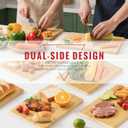 Bamboo Cutting Board for Kitchen - Wood Chopping & Charcuterie Board | Made with Moso Bamboo - Double Sided Butcher Block (13.2" x 9.8" / 33.5 x 25 cm)