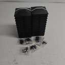 Goovilla 4x4 Post Caps Black(Actual 3.5" x 3.5"), 24 Pack Fence Post Caps with 48 Screws and Easy Installation, Sturdy Waterproof Plastic Deck Post Caps with Frosted Finishing Touch, Protect Wood Post
