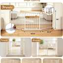 33-80" Extra Wide Baby Gate for Large Openings & Awkward Spaces, 30" Tall | Extra Long Baby Gate with Door Walk Through, Auto Close, Dog Gates Indoor for Stairs and Doorways, 3 Panels, Hardware Mounted