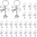 iMagitek 25 Pack Dancer Keychains I Love Ballet Keyrings Ballet Keychain Gifts for Girls Women Ballet Lovers