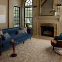Loloi Chris Loves Julia Dorothea Collection DRT-01 Oak/Natural 2'-3" x 3'-9" Accent Rug Wool Neutral Floral Living Room Bedroom Carpet
