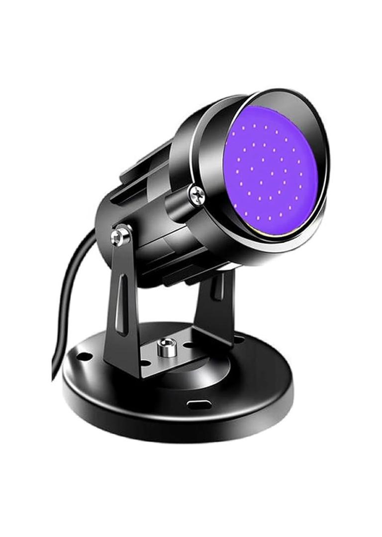 Unirence Halloween LED Blacklight Spot Lights Indoor 15W Black Spotlight Lamp 120V Accent Blacklighting Indoor Black Uplighting Decor with US Plug with Switch and Round Base 1 Pack