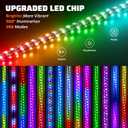 Ehaho 2PCS 4FT Whip Lights w/Spring Base, RGB Chasing, APP & Remote Control