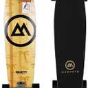 Magneto 44 inch Kicktail Cruiser Longboard Skateboard | Bamboo and Hard Maple Deck | Made for Adults, Teens, and Kids (Palm Flats)