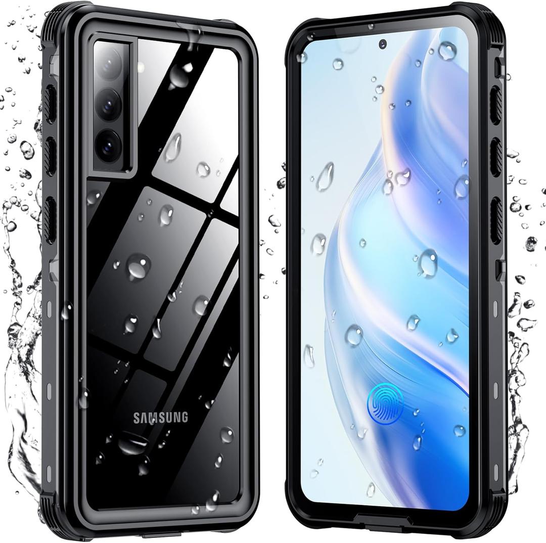Temdan for Samsung Galaxy S21 Case Waterproof with Built-in Screen Protector 360 Full Body Underwater Case Shockproof Dustproof for Samsung S21 Phone Case Heavy Duty Protective 5G 6.2 Inch Black