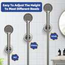 Suction Cup Handheld Shower Head Holder - Shower Head Holder Wall Mounted with Vacuum Power for Bathroom Tile/Glass(Nickel)