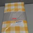 Maxmill Checkered Tablecloth Stain Resistant Waterproof and Wrinkle Resistant Washable Heavy Weight Table Cloth Gingham for Dining Room and Outdoor Use, Rectangle 60 x 120 Inch Yellow and White