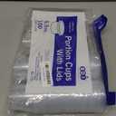 EDI [5.5 OZ, 100 Sets] Clear Disposable Plastic Portion Cups with Leakproof Lids | Jello Shot Condiment and Dipping Sauce Cups | Souffle Cups | BPA Free | Recyclable