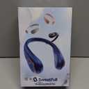 SWEETFULL Portable Neck Fan 360 Cooling Bladeless Personal Fan | No Hair Twisting - 4000mAh USB Rechargeable Wearable Fan for Travel, Birthday Gifts for Men, Women, Mom, and Dad (A2 Black)