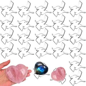 Crystal Stand Rock Display Stand 24 PCS Small Dispaly Stands Crystal Stands for Display Minerals Rocks Crystals Agates Fossils Corals or Other Small Items in Home, Shop, Museum, Office ( Large )