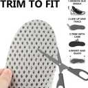 3 x riemot Men's Shoe Insoles Breathable Honeycomb Sport Shoe Insoles Cushioning Shoe Inserts Replacement Innersoles for Water Shoes Sneakers Work Shoes Grey US9/ EU42