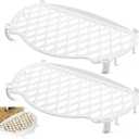 2 Pack Bird Seed Guard Compatible with Netvue Birdfy, White Bird Feeder Accessories, Easy to Install, Waterproof & Durable & Prevents Food Waste