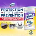 Lysol Dual Action Disinfectant Wipes, Multi-Surface Antibacterial Scrubbing Wipes, Dorm Room Essentials, Citrus Scent, 75ct (Pack of 4)