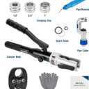 Hydraulic Copper pipe Crimping tool with 1/2 inch,3/4 inch and 1 inch Jaw Copper Pipe Propress Crimpers Pressing Pliers,Copper Tube Fittings pipe Crimpers for Narrow Space and Tee Fittings