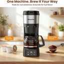 Morpilot 2-Way Coffee Maker, Compatible with K-Cup Pods or Grounds, Compact Drip Coffee Machine with 20oz/600ml Carafe Sizes, 4 Temperature Settings, 60 Min Keep Warm
