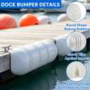 Dock Bumper 35in 1 Pack,Boat Dock Bumpers,Dock Bumper Guards,Dock Post Bumpers,Marine Dock Bumpers,Heavy Duty Dock Piling Bumpers for Protecting Boat and Dock,Screws and Washers Included(White)