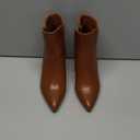 Women's Ankle Boots Middle Heel Pointed Toe Stiletto Boots, Brown, Size 6