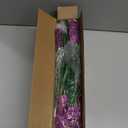 20 Bundles Artificial Flowers for Outdoors, UV Resistant Fake Realistic Flowers with Plastic Plants Spring Decor, Faux Silk Flowers for Outside Window Box Front Porch Planter Decor-Purple