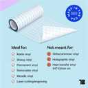 TapeManBlue Clear Transfer Tape for Vinyl, 12" x 100' Roll with Grid, Premium Vinyl Transfer Tape for Crafts, Decals, and Letters