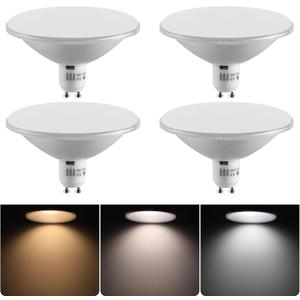 Dimmable 75R111 GU10 LED Bulbs, 100W AR111 Halogen Flood Light Equivalent, 3 Color Selectable Warm White Neutral White Cool White, 120V 12W Recessed Spotlight Track Light, 4 Pack.