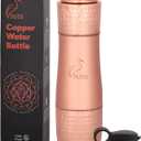 VBLISS 100% Pure Copper Water Bottle  32 oz Leak-Proof, Ayurvedic Health Benefits, Eco-Friendly, BPA-Free Copper Drinkware for Travel, Sports, and Everyday Use