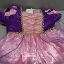 G.C Girls Princess Costume Dress Up Toddler Puff Sleeve Dresses Wig Crown Wand Jewelry Halloween Cosplay Clothes (110(3-4 Years))