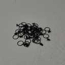 40 Pack Metal Curtain Rings with Clips, Drapery Clips Hooks, Decorative Curtain Rod Clips 1.5 in Interior Diameter, Vintage Black