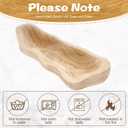 Nuogo 1 Pack 14 Inch Wavy Edge Dough Bowl Large Size Wood Rustic Dough Bowl Decorative for DIY Farmhouse Home Supplies Kitchen Decoration (Color of Wood)