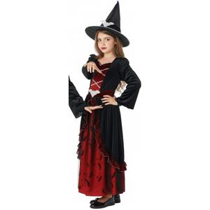 Morph Witch Costume Kids, Witch Costume For Girls, Halloween Costumes For Girls And Toddler (7-9 Years, Red)