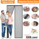 Magnetic Screen Door, Fit for Door Size:Around 36” x 82“,39" x 83" Self Seeling Door Screen,Keep Bugs Out Screen Door, Let Cool Breeze in, Pet and Kid Friendly, Works with Various Doors(36" x 82")