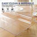 12x54 inch Clear PVC Table Cover Protector Rectangular Vinyl Desk Pad Plastic Table Cover for Dresser Night Stand Computer Writing Desk Tabletop Kitchen Countertop Kid's Painting