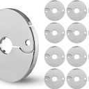 SUPPLYGIANT F-24334-12 1/2 in. IPS Floor and Ceiling Split Flange Escutcheon for Steel Pipes, Chrome Plated (Pack of 12)