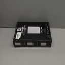 Heated Shower Mirror Fogless for Shaving, 3 Colors Stepless Dimmable Lights Fogless Mirror for Shower, Rechargeable Anti Fog Shaving Mirror for Shower with Razor Holder for Men, Light Memory Function (Black)