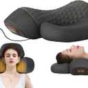 3 in 1 Heated Neck Massage Pillows with Heat for Pain Relief, Deep Tissue, Cervical Neck Hump Corrector, Neck Pillow Supports with Washable Cover(Plug-in)