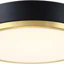 Flush Mount Ceiling Light Fixture, Black Gold LED Ceiling Light, 13 Inch 22W Dimmable Modern Flush Mount Lights for Hallway, Bedroom, Kitchen