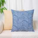 Pack of 2, Decorative Throw Pillow Covers Navy Blue Woven Farmhouse Outdoor Cushion Covers Soft Texture Couch Cushion Case for Couch Sofa Bedroom Living Room