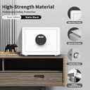 KAPUCI Modern Minimalism Design Auto-Open Safe, 0.78 Cubic Feet Digital Safe Box with Full Felt Lining, High Capacity Safety Steel Household Wardrobe,BedroomOffice,Hotel, Jewelry(White)