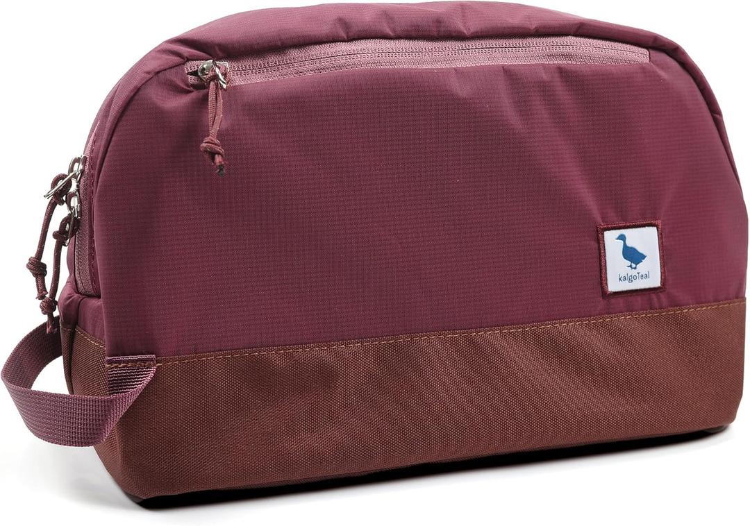 Travel Toiletry Bag 5L, Compact Travel Organizer with Waterproof TPU Wet/Dry Compartment (Valkyrie Red)