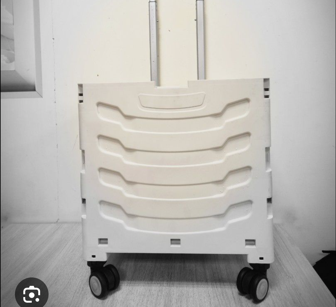 Travel Portable Mobile Storage Folding Handcart Roll Utility Heavy Duty ,Wite