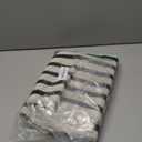 Collive Black and White Outdoor Striped Rug 24"x 51", Cotton Woven Front Porch Rug Decor,Washable Front Door Rugs, Farmhouse Layered Door Mats Outdoor for Entryway Entrance