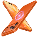 TORRAS Magnetic SlimFit for iPhone 17 PRO MAX Case, UltraThin 17 ProMax Phone Case Compatible with MagSafe, Light AntiScratch Matte Hard PC Bayer 6.9 inch OriginFit, Glossy Orange