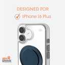STM Roll Spin MagSafe Case for iPhone 16 Plus - Designed to Calm Your Mind- Fidget Spinning Disc- Impact Absorbing TPU for Enhanced Drop Protection - Magnetic Ring 360 Kickstand - Clear/Black