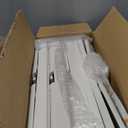 4 Tier Plastic Storage Bins with Lid 23QT, Stackable Storage Containers with Wheels, Folding Storage Boxes, Collapsible Storage Bins, Closet Organizers and Storage for Living Room,Office,Dorm (White)